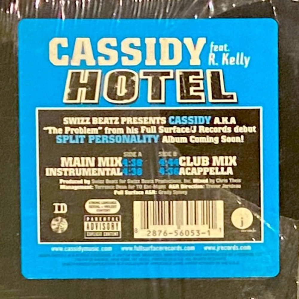 Cassidy feat R Kelly - Hotel 
12 inch Vinyl record 2003